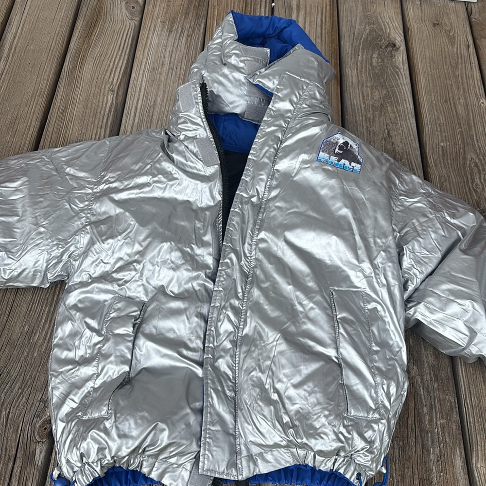 Bearforce Reversible Blue and Black/Silver Puffer Jacket
